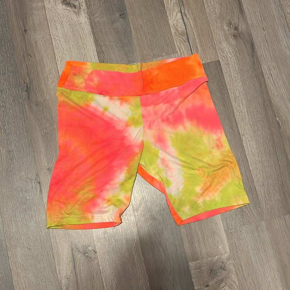Colorful Tie-Dye Biker Shorts